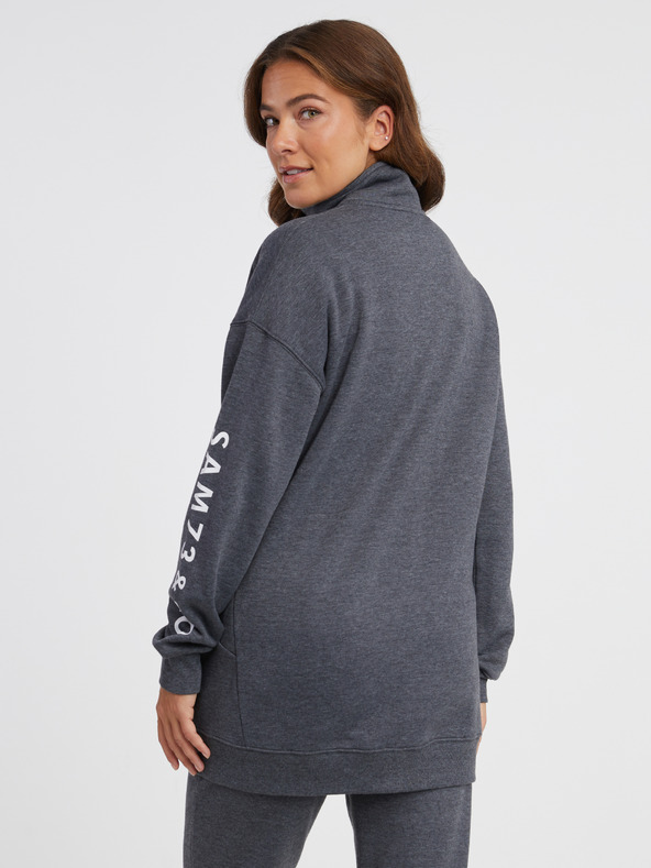 Sam 73 Сив дамски суитшърт с цип SAM 73 Asajj