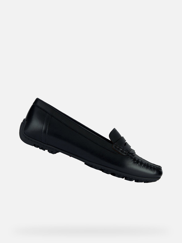 Geox Черни дамски мокасини Geox Kosmopolis + захващане