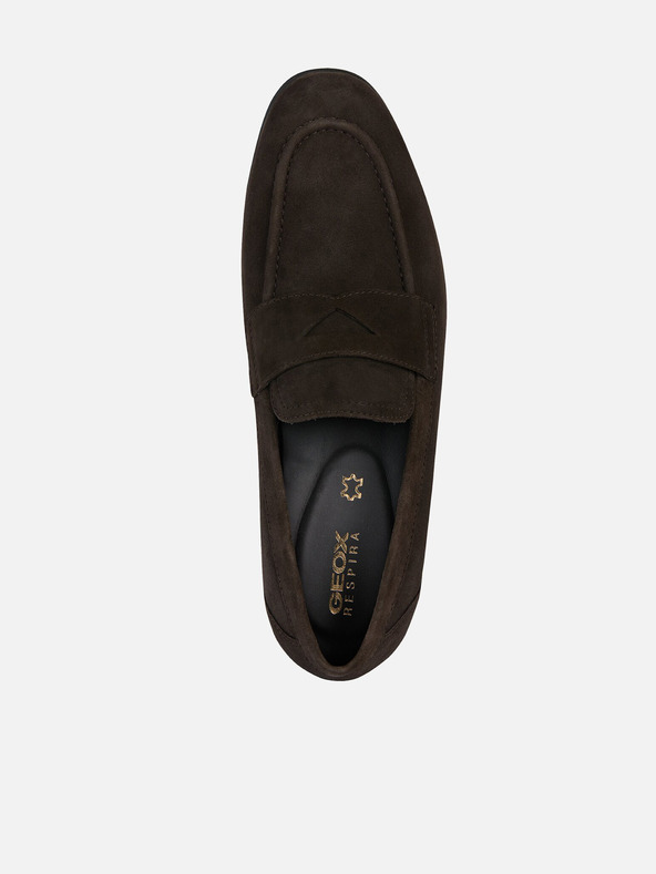Geox Тъмнокафяви мъжки мокасини Geox Sapienza