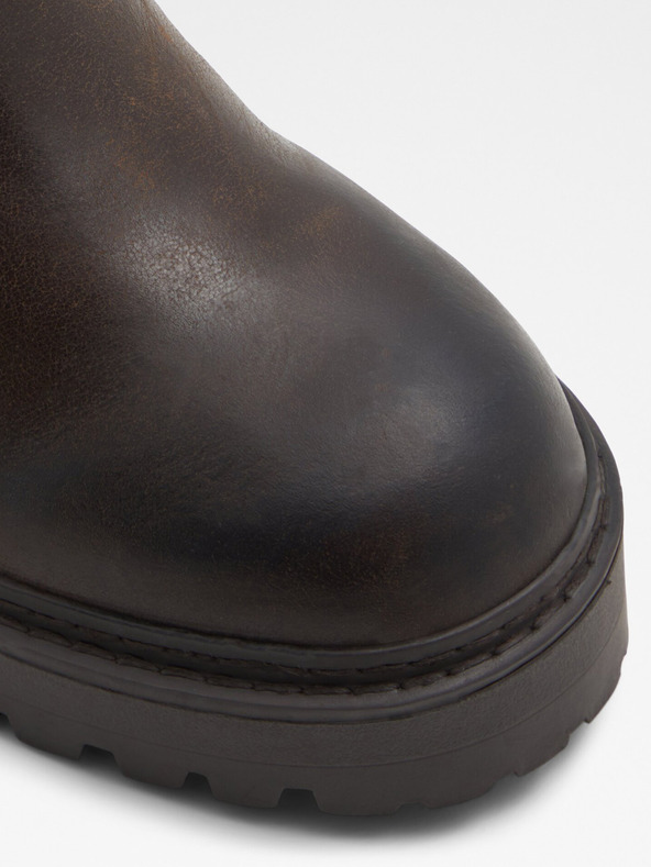 Aldo Тъмнокафяви дамски кожени боти ALDO Palomina