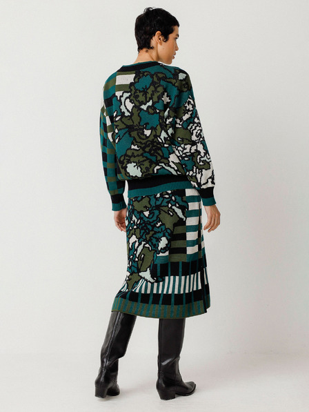 SKFK SKFK Suéter Larhun Зелена дамска жилетка с цветя