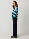 SKFK SKFK Suéter Larhun синьо-зелена карирана дамска жилетка