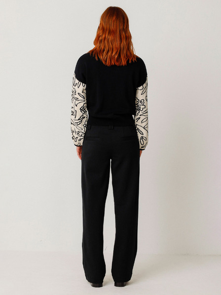 SKFK SKFK Suéter Aitza дамски пуловер в кремаво и черно