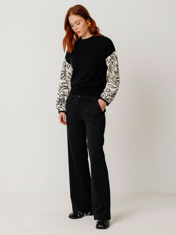 SKFK SKFK Suéter Aitza дамски пуловер в кремаво и черно