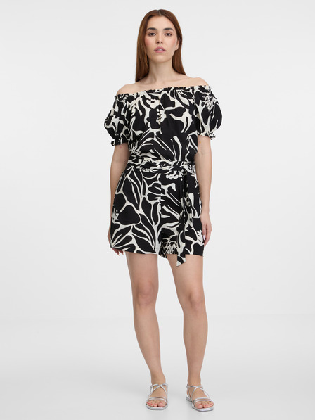 Orsay Черни дамски къси панталони с десен ORSAY