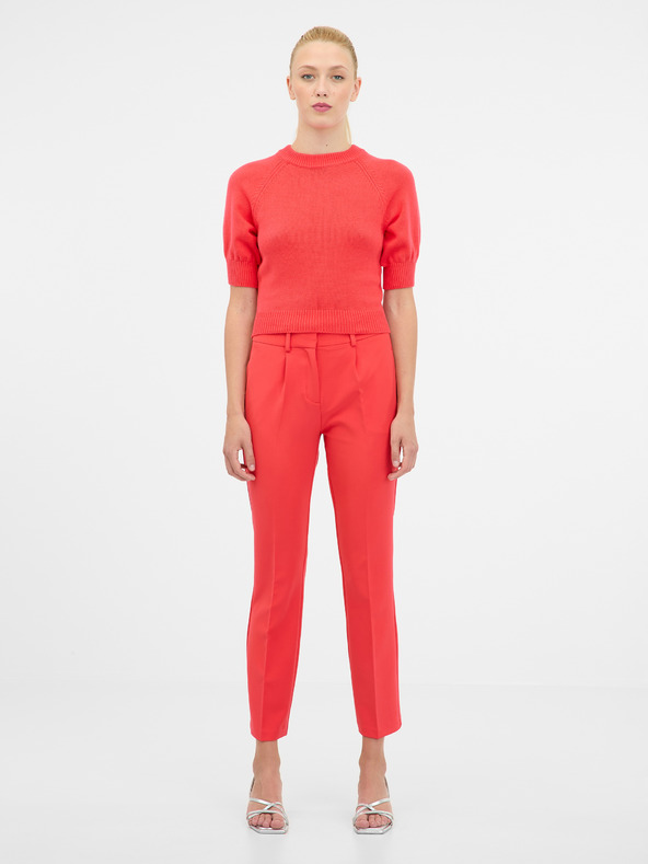 Orsay Червен дамски пуловер с къс ръкав ORSAY