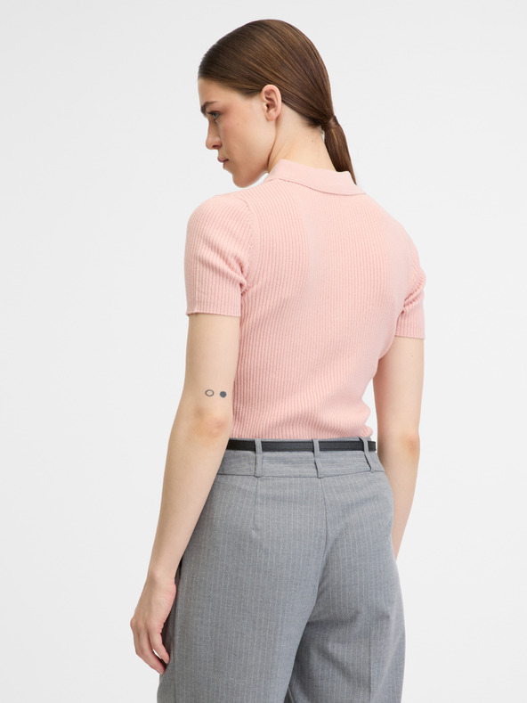 Orsay Светлорозова дамска тениска с къс ръкав ORSAY