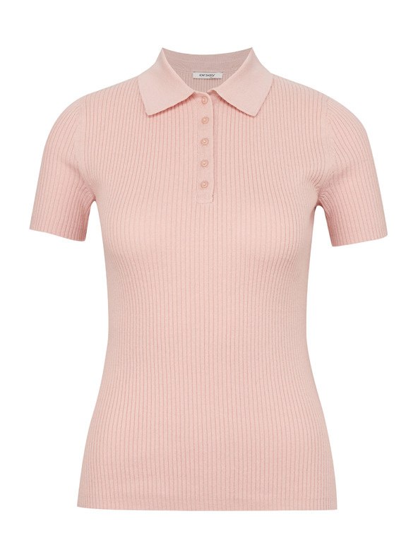 Orsay Светлорозова дамска тениска с къс ръкав ORSAY