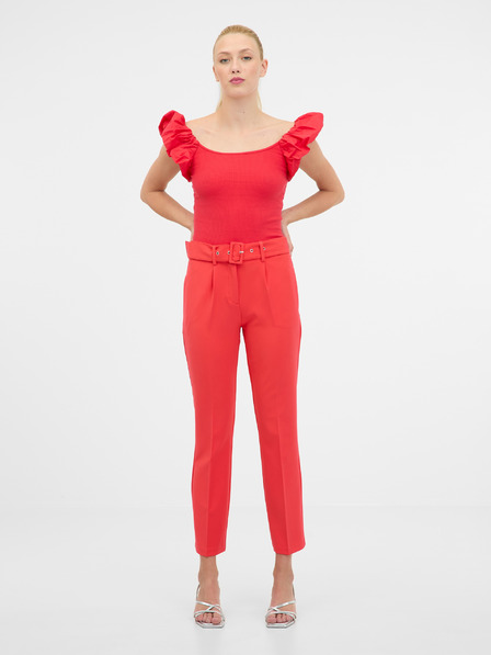 Orsay Червена дамска тениска с къс ръкав ORSAY