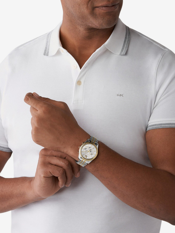 Michael Kors Michael Kors Lexington сребърен и златен унисекс часовник