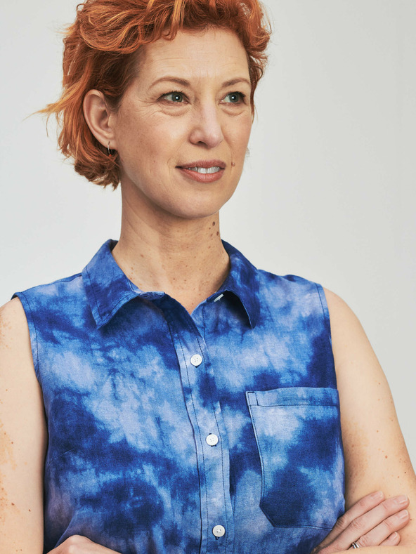 GAP Ленени батик макси рокли GAP