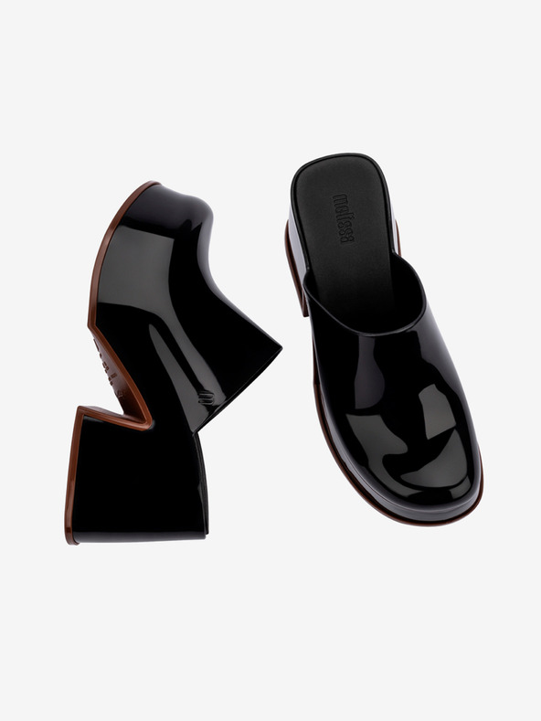 Melissa Черни дамски чехли с токчета Melissa Mia