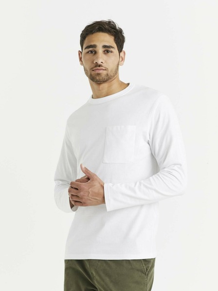 Celio Бяла мъжка основна риза с джоб Celio