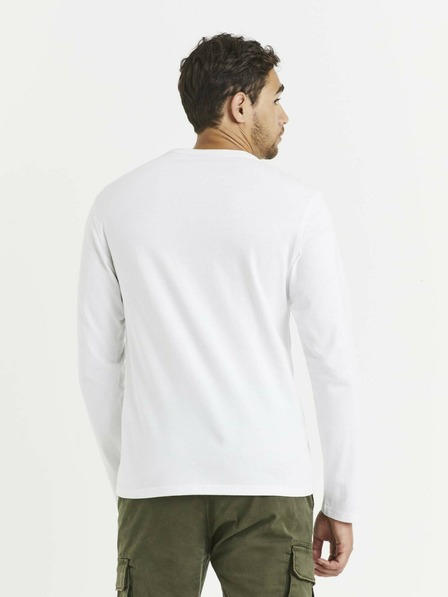Celio Бяла мъжка основна риза с джоб Celio