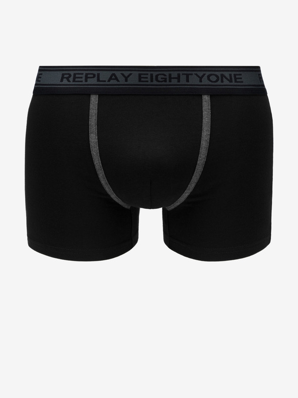 Replay Комплект от два боксерки в черно и сиво Replay