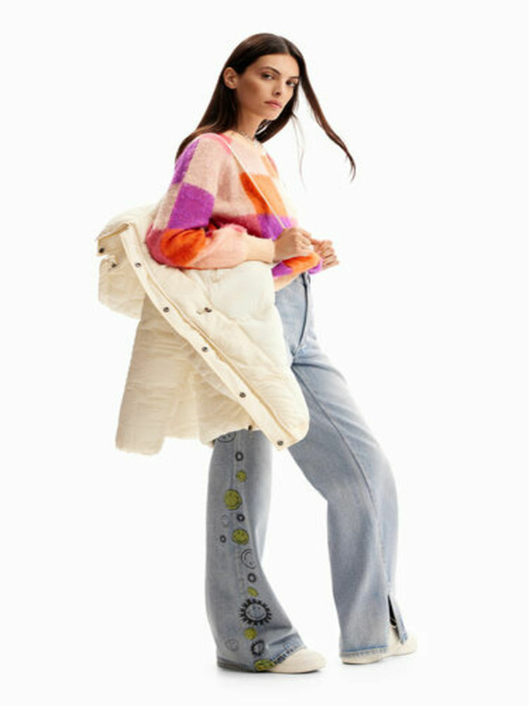 Desigual Кремаво Desigual дамско зимно яке Tulip