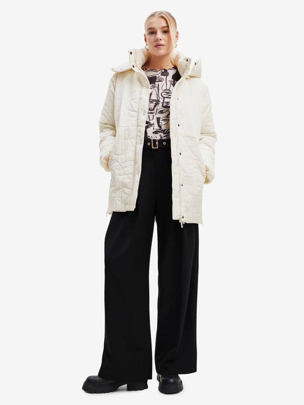 Desigual Кремаво Desigual дамско зимно яке Tulip
