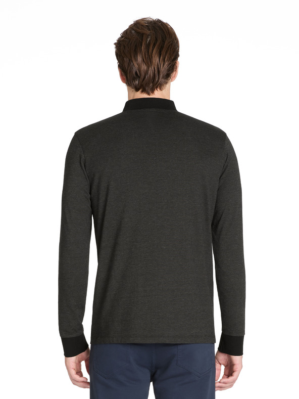 Celio Черна мъжка поло риза с дълъг ръкав Celio Jeshintano