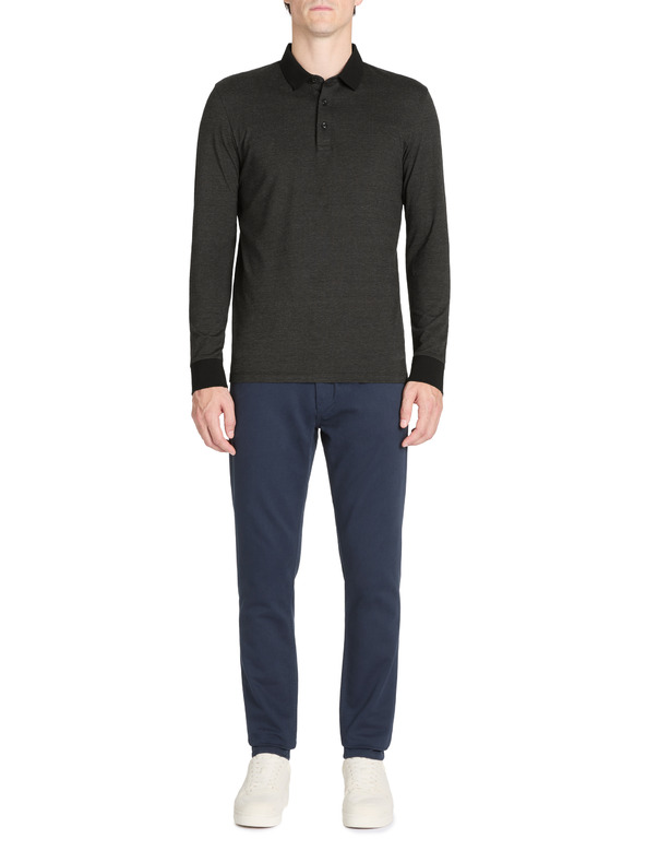 Celio Черна мъжка поло риза с дълъг ръкав Celio Jeshintano