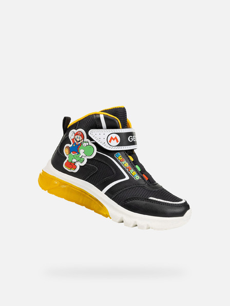 Geox Черни детски обувки до глезена Geox Ciberdron Boy