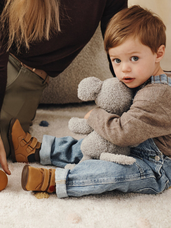 Geox Детски обувки за първи стъпки Geox Macchia Бежово