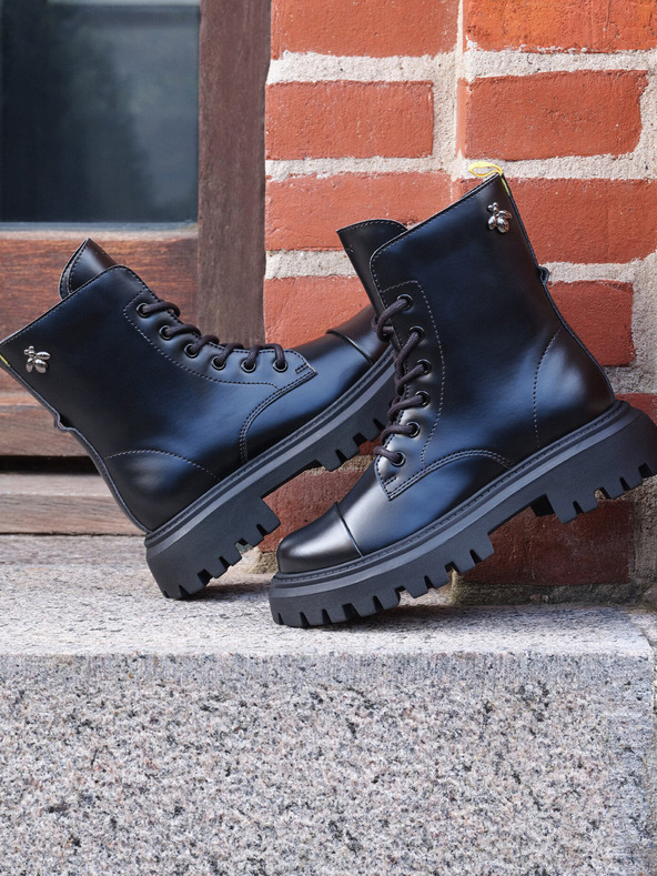 Geox Черни детски боти за момичета Geox Maquinnerns Girl