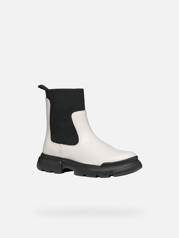 Geox Кремави детски боти за момичета Geox Junette Girl