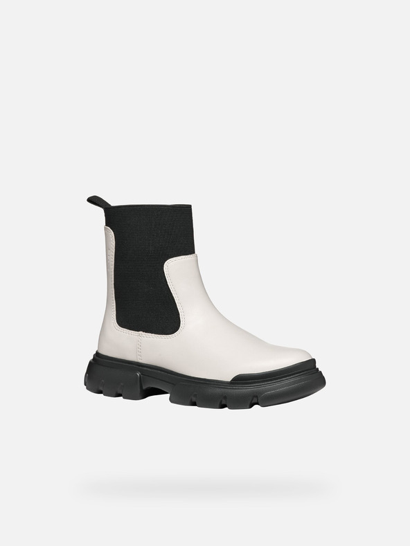 Geox Кремави детски боти за момичета Geox Junette Girl