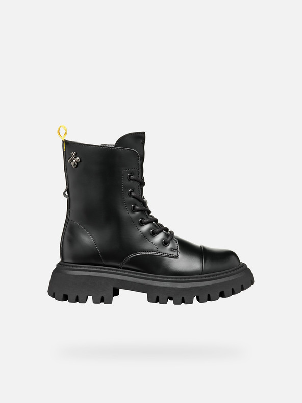 Geox Черни детски боти за момичета Geox Maquinnerns Girl