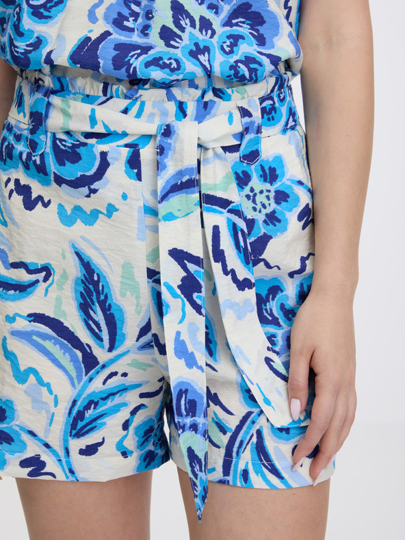 Orsay Светло сини дамски къси панталони с десен ORSAY