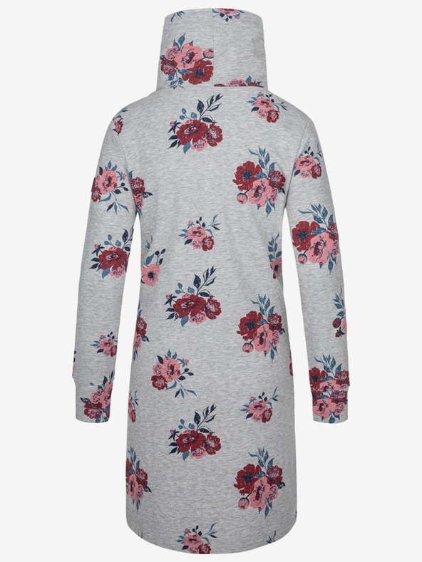 Loap Светлосива дамска рокля на цветя LOAP Ebuna