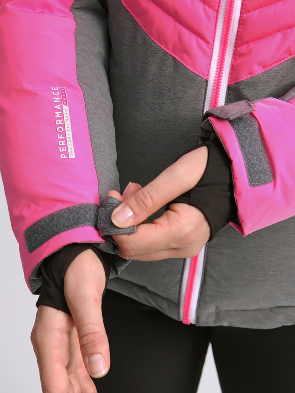 Loap Сиво и розово дамско ски яке LOAP ORINNA