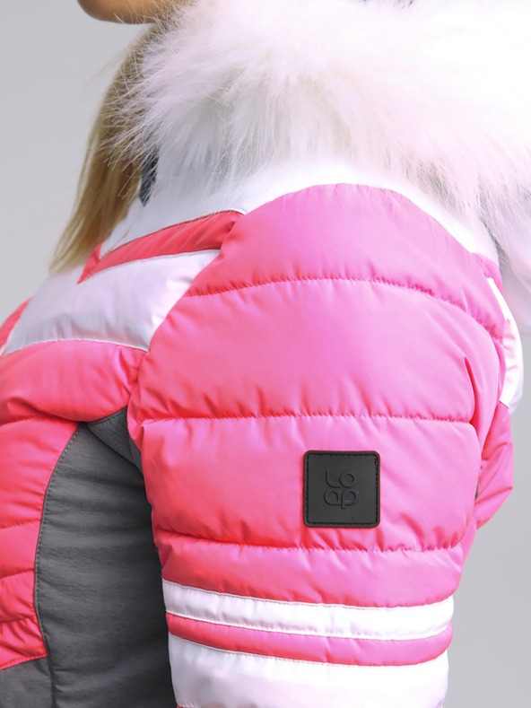 Loap Сиво и розово дамско ски яке LOAP ORINNA