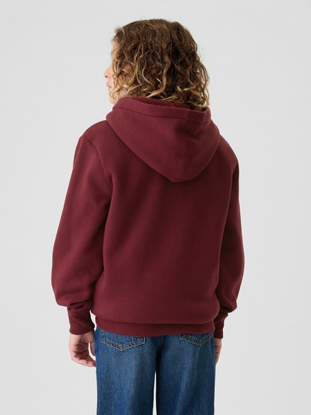 GAP Бебешки суитшърт от шерпа с логото на GAP