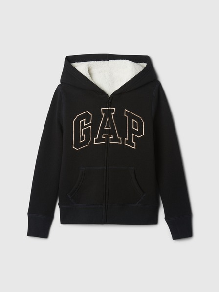 GAP Бебешки суитшърт от шерпа с логото на GAP