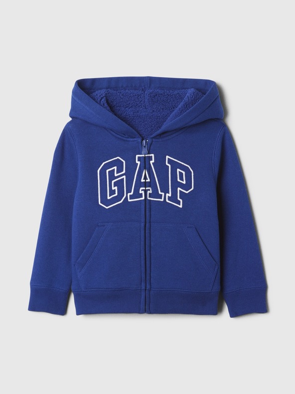GAP Бебешки суитшърт от шерпа с логото на GAP