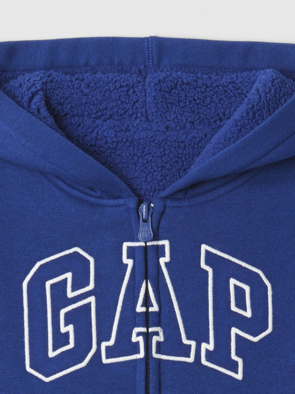 GAP Бебешки суитшърт от шерпа с логото на GAP