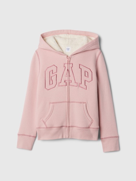 GAP Бебешки суитшърт от шерпа с логото на GAP