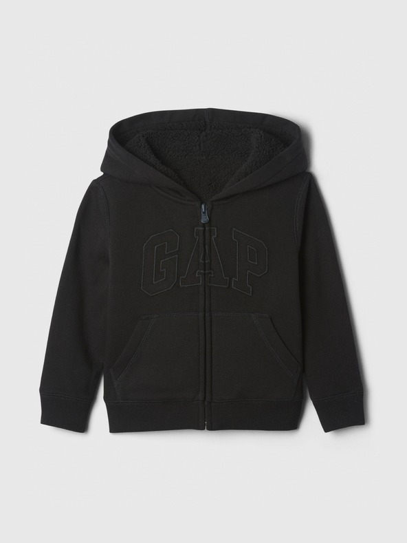 GAP Бебешки суитшърт от шерпа с логото на GAP