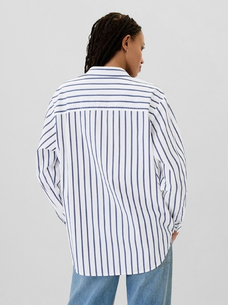 GAP Риза на райета с големи размери Голяма риза от поплин GAP