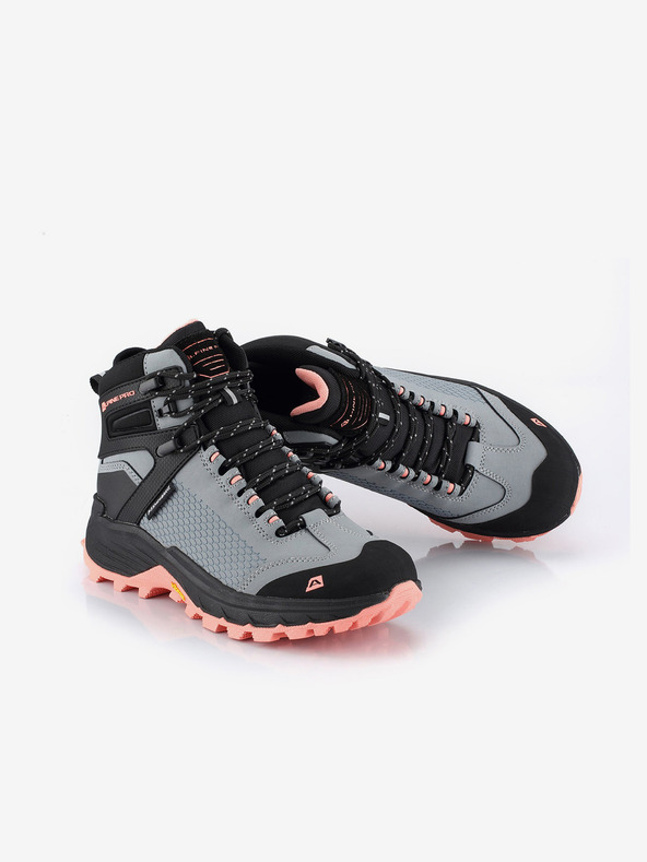 ALPINE PRO Черно-сиви дамски туристически обувки с мембрана PTX ALPINE PRO Kneiffe