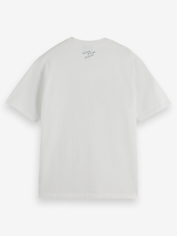 Scotch & Soda Бяла мъжка тениска Scotch & Soda x Joe Jonas