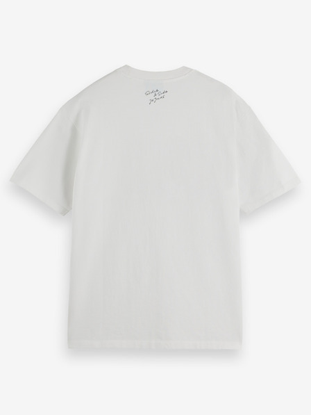 Scotch & Soda Бяла мъжка тениска Scotch & Soda x Joe Jonas