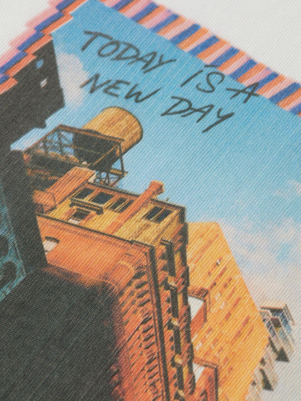 Scotch & Soda Бяла мъжка тениска Scotch & Soda x Joe Jonas