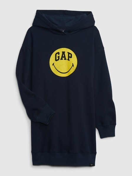 GAP Детска рокля с качулка Gap × SmileyWorld® GAP
