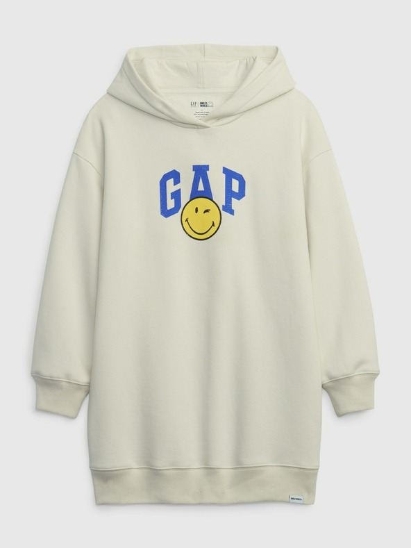 GAP Детска рокля с качулка Gap × SmileyWorld® GAP