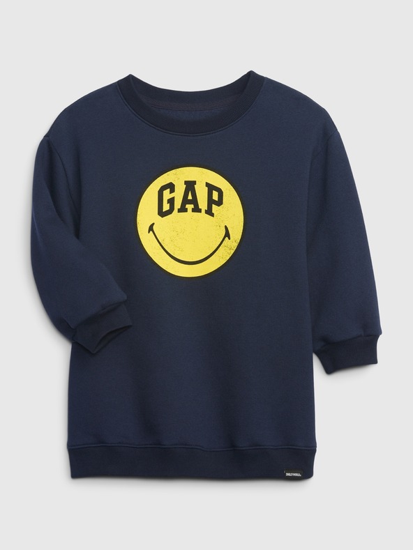 GAP Бебешка рокля с качулка Gap × SmileyWorld® GAP
