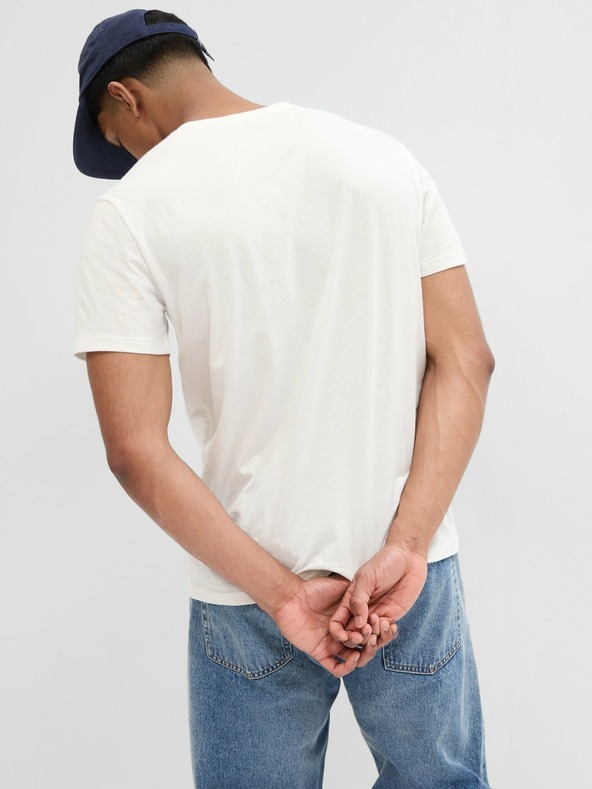 GAP Тениска с принт и лого GAP