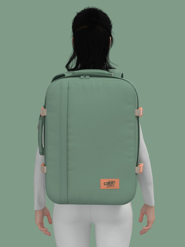 CabinZero Зелена унисекс раница CabinZero Classic 44L Sage forest