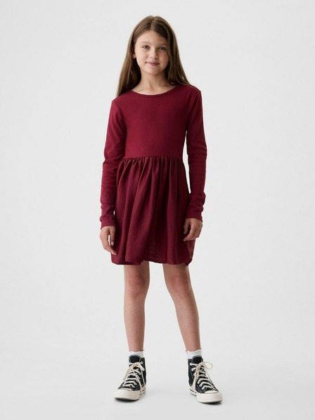 GAP Детска рокля със сатенена пола GAP